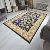 Kendra 3330B Navy Blue/ Cream Traditional Rug - Pendle Village Furniture